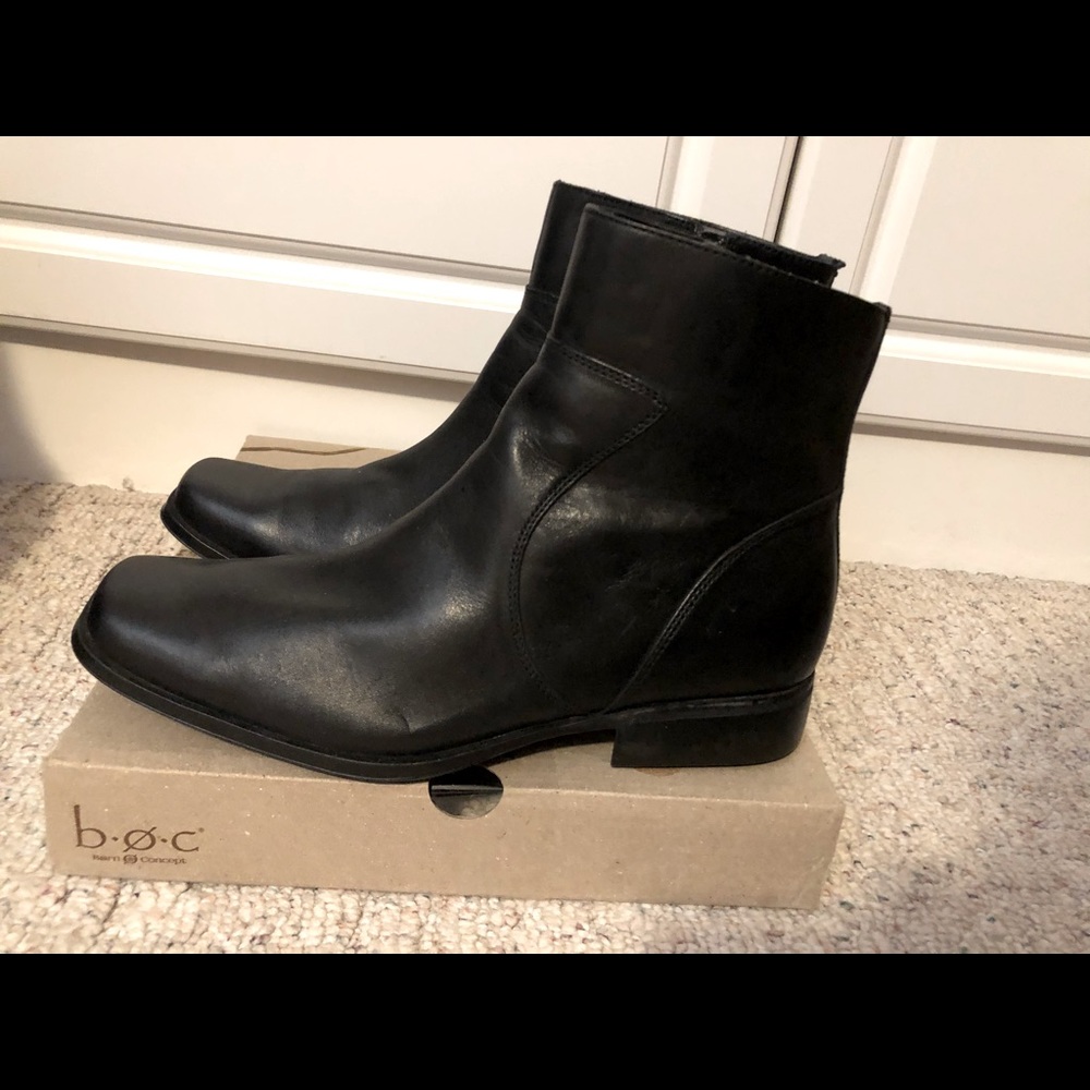 Men’s Rockport Black Leather Bootie Size 10 EUC